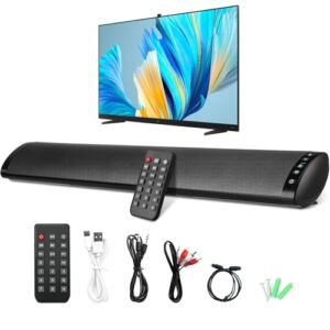Caixa Home Theater para Parede com Controle Remoto, Barra de Som BS-41 para TV, Soundbar Home Theater Caixa, Bluetooth Soundbar, Bluetooth 5.0 (Equipamentos)