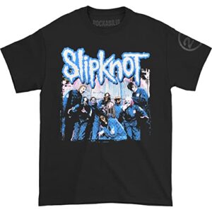 Slipknot Camiseta masculina 20th Anniversary Tattered & Torn (estampa nas costas) slim fit preta, Preto, G (CDs)