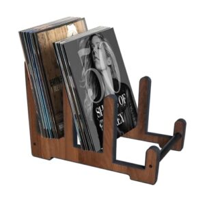 CHONIC Suporte para discos, organizador de armazenamento de discos de vinil de 3 camadas, suporte para exibição de discos de vinil, prateleira de disco de madeira, armazenamento para álbum de discos (Equipamentos)