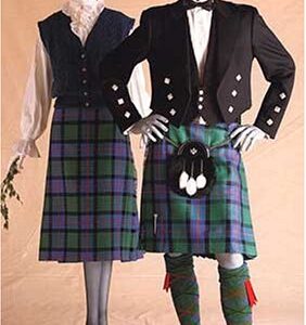 Folkwear 152 - Jaqueta Prince Charlie e estampa de kilts escoceses para homens e mulheres (CDs)
