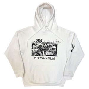 Moletom masculino com capuz My Chemical Romance XV Marching Frame (estampa nas costas) branco, Branco, P (CDs)