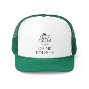 Teegarb Letter Blanket Hilarious Keep Calm and Drink Kölsch Bebidas Alcoólicas Alcoólicas Fermentação Bonés de Caminhoneiro, Verde, Tamanho �nica (Cervejas)