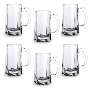 Jogo De 6 Canecas Chopp Vidro Copos Cerveja Festa 450ml Resistente (Cervejas)
