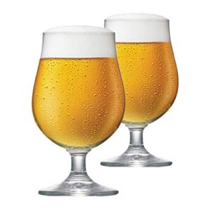 Ruvolo, Jogo de Taça de Cristal Bock, Taça para Cerveja 2 pcs, 380ml (Cervejas)