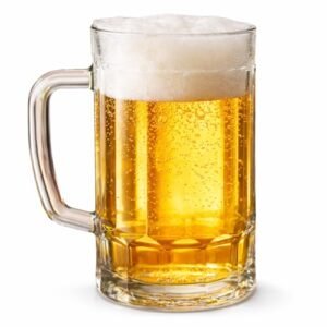 LUMINA Caneca de Chopp e Cerveja Vidro Resistente 400ml Com Alça Confortável Design Texturizado (Cervejas)