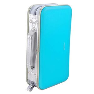 Carteira de CD DVD, Wismart 96 Capacidade Resistente de Armazenamento de DVD Capa Rígida de CD Suporte de Disco de DVD Carteiras de DVD Carteiras de Blu-ray Capa Organizadora de Armazenamento Carteira, 96 Capacidade, Skyblue (CDs)