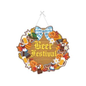 KYMY Placa De Porta Oktoberfest, Decoração De Parede Redonda O Festival Da Cerveja De Outubro, 1Pç De Pingente De Porta De Entrada Bávaro Alemão Prost Para Lembrancinhas De Festa Em Casa E Desfile (Cervejas)