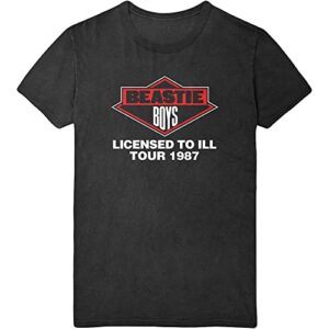 The Beastie Boys Camiseta licenciada To Ill Tour 1987 New Official masculina preta, Preto, XG (CDs)