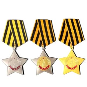 FREECROWS Ordem Soviética da Glória (3ª, 2ª, 1ª Classe) Conjunto Completo – Réplica do Prêmio Militar da Segunda Guerra Mundial da URSS (CDs)