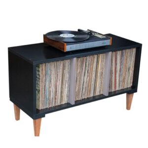 Serena Estantes Rack Para Vinil e Toca Discos PENY - 2 Prateleiras - Art Deco - MDF 18mm - 189 Discos de Vinil - Enviado Montado (Equipamentos)