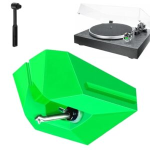 ATN95E Diamond Turntable Agulha Stylus Substituição - Azul, compatível com toca-discos de vinil Audio-Technica AT-LP120X (mais verde) (Discos de Vinil)