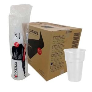 300 Copos de 1 Litro 1000ml Transparente Plástico Chopp Cerveja Suco Caixa (Cervejas)