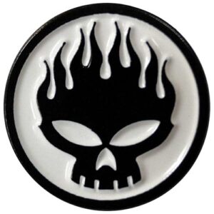 The Offspring Skull Band Logo Pin Badge Tamanho Único Preto (CDs)