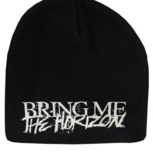 Bring Me The Horizon Gorro boné logotipo banda de terror oficial preto Jersey impressão tamanho único (CDs)