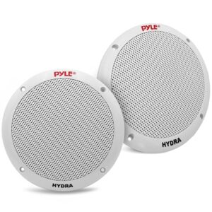 Pyle Alto-falantes marítimos duplos de 16,5 polegadas - Sistema de som estéreo externo bidirecional à prova d'água e resistente ao clima com potência de 400 watts, cone de polipropileno e surround de (Equipamentos)