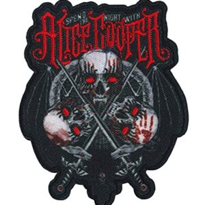 C&D Visionary Adesivo de caveira de vampiro Alice Cooper, preto, vermelho (CDs)