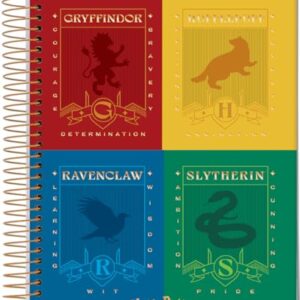 Jandaia - Caderno Espiral Universitário CD 10 Matérias 200 Fls Harry Potter 4 Casas FSC (CDs)