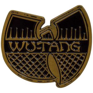 Rock Off officially licensed products Masculino Distintivo Com Logotipo Preto E Dourado Do Wu-Tang Clan, Tamanho Único (CDs)