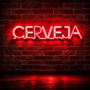 Painel Luminoso Neon Led Decorativo Letreiro Cerveja (Vermelho) (Cervejas)