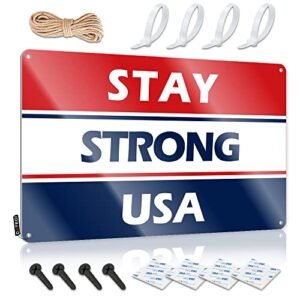 BRACKLIN Placa engraçada de lata Stay Strong Usa placas engraçadas para bar em casa placas de parede engraçadas (30 x 40 cm) (Cervejas)