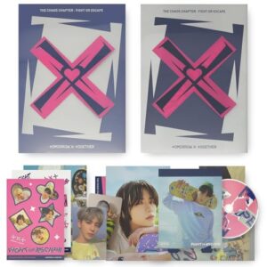 The Chaos Chapter: FIGHT OR ESCAPE 2nd Repackage Album (Random Ver.) Photobook + CD + Lyric Book + Photocard + Cut-Out Board + 5 Extra Photocards Official K-POP Sealed Album - TXT (CDs)