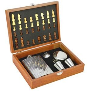 Cantil De Bolso Porta Bebida Whisky Xadrez Copo CBRN12374 (Bebidas)