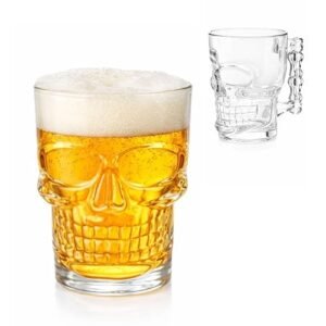 Caneca Caveira Viking Chopp Cerveja Vidro Transparente 500ml (Cervejas)