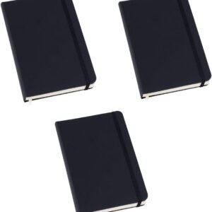 Caderno SEM PAUTA 21x14 Preto, Caderno de Anotações Tipo Moleskine - 3 Unidades  .br: Papelaria e Escritório