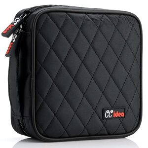 CCidea Suporte para CD/DVD com capacidade de 40 unidades, carteira portátil, organizador de armazenamento de disco para carro, casa, viagem organizador (preto) especiais (CDs)