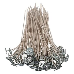 EUPNHY Toldos de vela da série CD para velas de soja, 100 peças de CD 14 pavios pré-lavados, pavios de algodão e papel para fazer velas. (CDs)