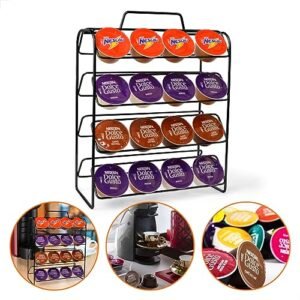 Organizador Suporte Porta 32 Cápsulas Café Compatível Com "Dolce Gusto" na cor Preto (Café)