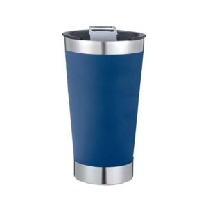 Copo Térmico 500ml Liso Cerveja Café Em Inox Com Tampa E Abridor Chopp (Azul Marinho) (Cervejas)