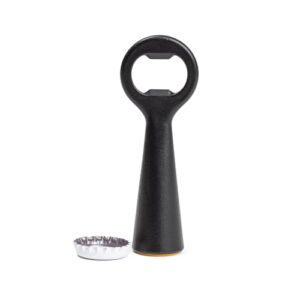 L'Atelier du Vin Le Brasseur Abridor de garrafas de luxo presentes de churrasco feitos à mão preto e aço inoxidável para cerveja, água com gás, caixa de presente premium para festas, casamentos, (Cervejas)