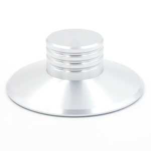 Tenlysound Estabilizador de peso de gravação, disco giratório de alumínio de 120 ml, grampo de vinil, disco estabilizador, peso LP para toca-discos de vinil Phono (RW120, prata) (Equipamentos)