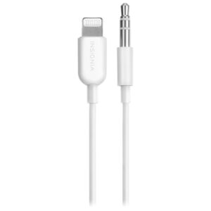 INSIGNIA Cabos e componentes de áudio premium – som de alta fidelidade, materiais duráveis, compatíveis com sistemas de home theater, estúdio e Hi-Fi (cabo Lightning para áudio estéreo, 90 cm) (Equipamentos)