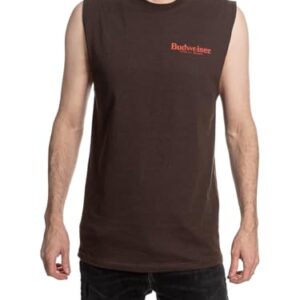 Calhoun Camiseta masculina Budweiser Eagled King of Beers de algodão sem mangas, Marrom, XGG (Cervejas)