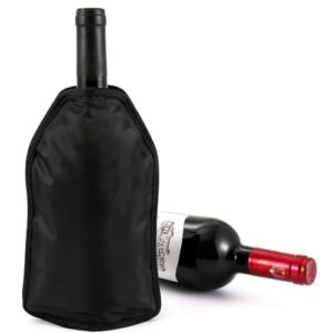 Bolsa Térmica para Vinho e Espumante - Cooler Portátil Com Compartimento de Gel - Mantém a Temperatura Ideal por até 2 Horas (Preto (Black)) (Vinhos)