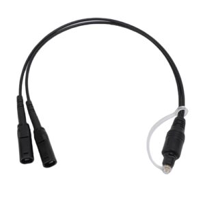 Garosa Cabo de áudio óptico 1 Em 2 Saídas – Divisor de Fibra óptica SPDIF para Amplificador Digital e Barra de Som – Conexão Estéreo HiFi Macho para Fêmea (Equipamentos)