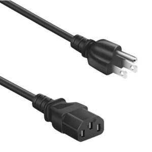 NSGWKZD Cabo de Alimentação C13 de Substituição para Projetores E Monitores de Computador Epson, Optoma, Viewsonic E Nec - 18 Awg, Plugue de 3 Pinos, 1,8 M (6 Pés) (Equipamentos)