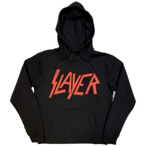 Slayer Moletom com capuz envelhecido logotipo da banda oficial unissex preto pulôver, Preto, GG (CDs)