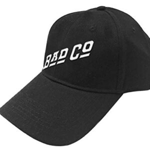 Boné de beisebol Bad Company Slant Band Logo oficial preto unissex tamanho único (CDs)