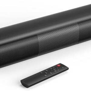 Saiyin Barra de som para Smart TV, barra de som de 29.7 cm com Bluetooth 5.3/entradas ópticas/auxiliares, tamanho pequeno e grande potência, barra de som compacta de potência máxima de 48 W para TV (Equipamentos)