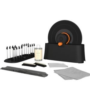 HumminGuru EZ Record Washer, Máquina de Limpeza Manual de Discos de Vinil com Rotação LP sem Esforço e Braçadeira Segura, kit de Limpeza de Discos com Escovas Suaves de Pelo de Cabra, Fluido sem (Discos de Vinil)