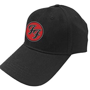 Foo Fighters Boné De Beisebol Masculino Com Logotipo Ff Ajustável, Preto (CDs)