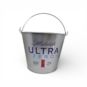 Michelob Ultra Balde de gelo de metal para cerveja, prata, 5 litros (Cervejas)