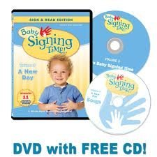 Baby Signing Time Volume 3 "A New Day" SIGN & READ EDITION + Bonus Music CD included (CDs)
