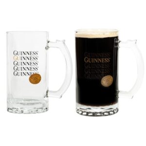 LORD'S ROCKS Copos de cerveja Guinness de 590 ml, pacote com dois recipientes compatíveis com vários logotipos e carimbos Guinness (Cervejas)