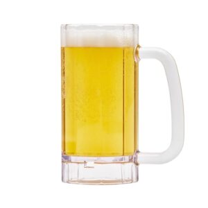 Caneca de cerveja de plástico resistente a estilhaços G.E.T. 00086-1-SAN-CL, 473 ml, livre de BPA (conjunto de 4) (Cervejas)