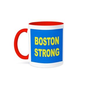3dRose Caneca vermelha Boston Strong de 425 g em dois tons (Cervejas)