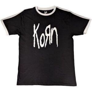 Rock Off officially licensed products Camiseta com logotipo da banda Korn Ringer (CDs)
